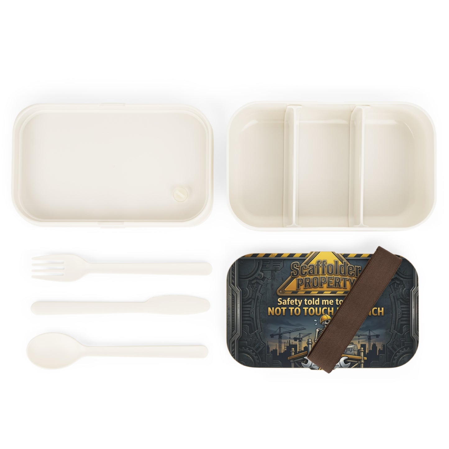 'Safety Said Don't Touch' Lunch Box, Scaffolder Funny Food Storage