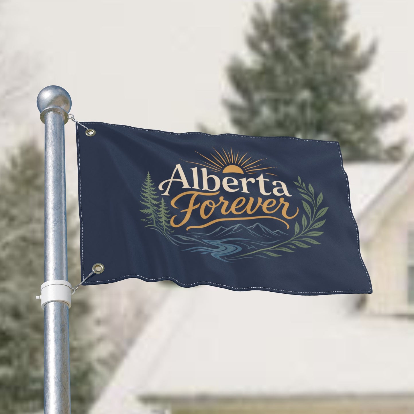 "Alberta Forever" Double-Sided Flag, Toughneck Outdoor Decorative Banner