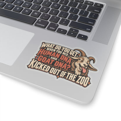 What Do You Get When You Mix Human DNA and Goat DNA? Kicked Out of the Zoo, Trades Men’s Sticker