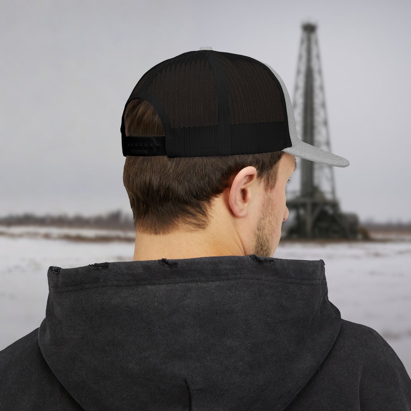 Roughneck Tongs Visual Hat, Skeleton Floorhand Embroidered Cap