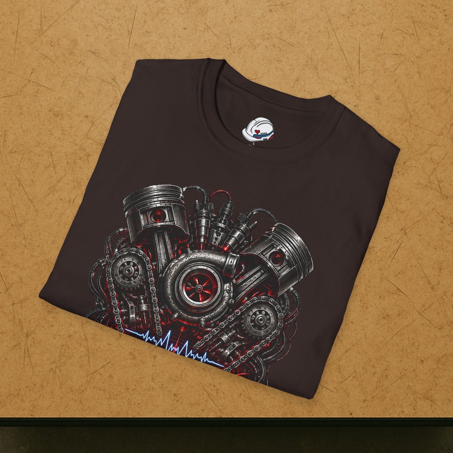 Turbocharged Engine Heart T-Shirt, Automotive Technician T-Shirt