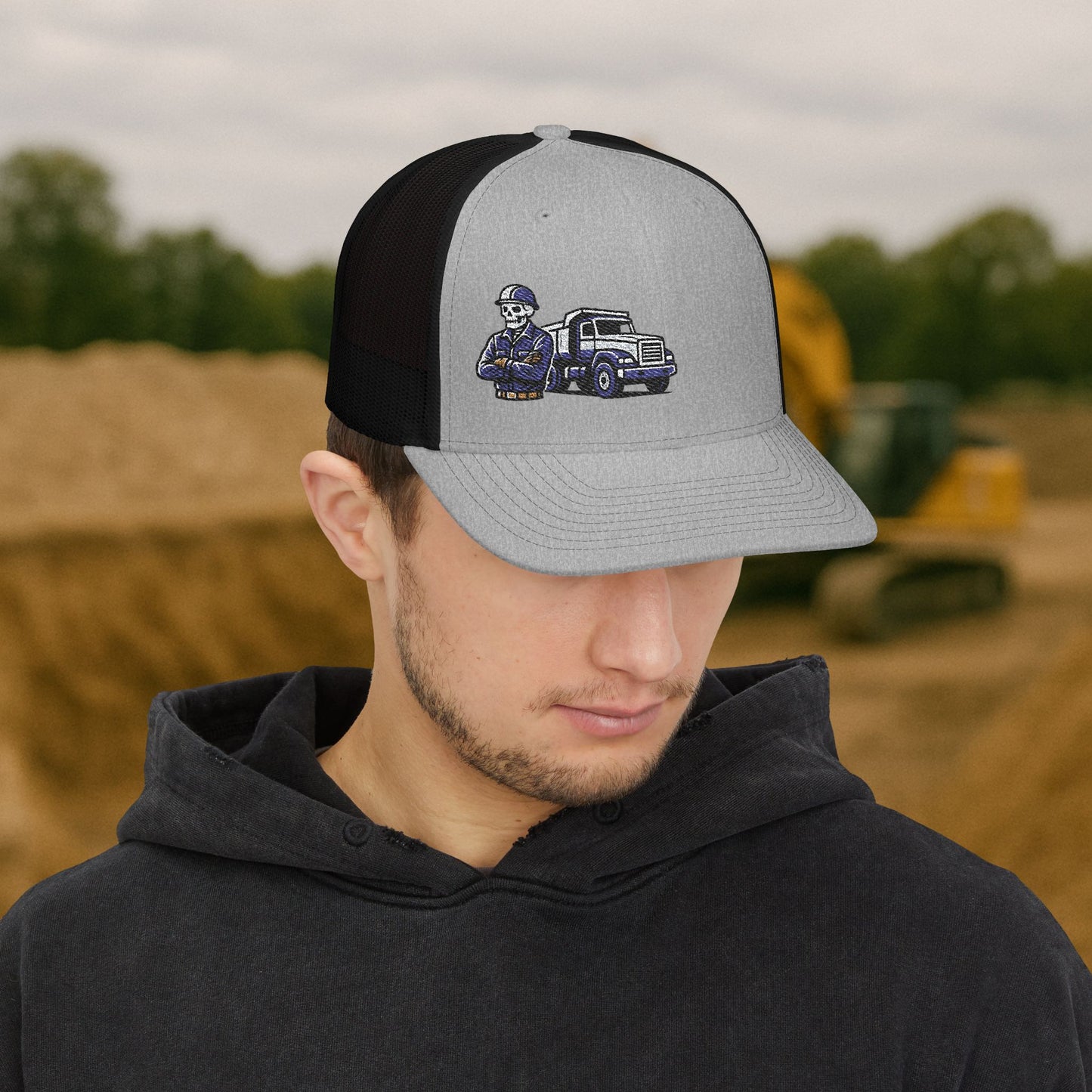 Equipment Operator Skeleton hat, Equipment Operator embroidered cap