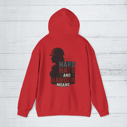 'Hard Hats and Harder Moans' Hoodie, Funny Sweater