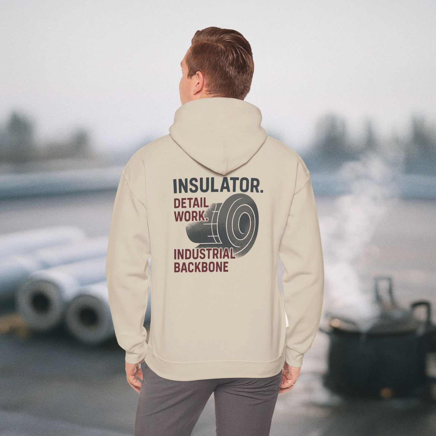 “Insulator Detail Work Industrial Backbone” Hoodie, Insulator Sweater