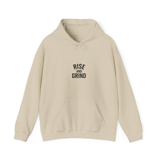 'Rise and Grind' Men's Hoodie, Motivational Sweater
