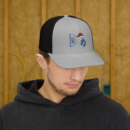 Embroidered Skeleton Electrician Panel Work hat, Electrician cap