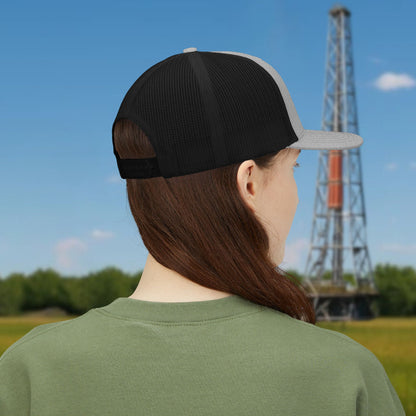 Embroidered Skeleton Derrickhand hat, Derrickhand cap