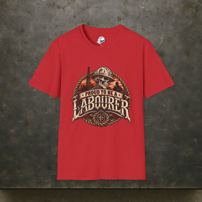 Proud to Be a Labourer Skull Hardhat Oilfield T-Shirt