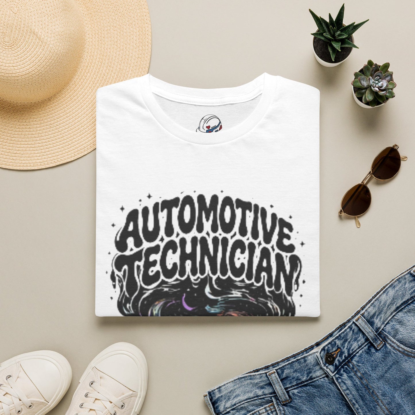 Automotive Technician T-Shirt, Mechanic Cosmic T-Shirt