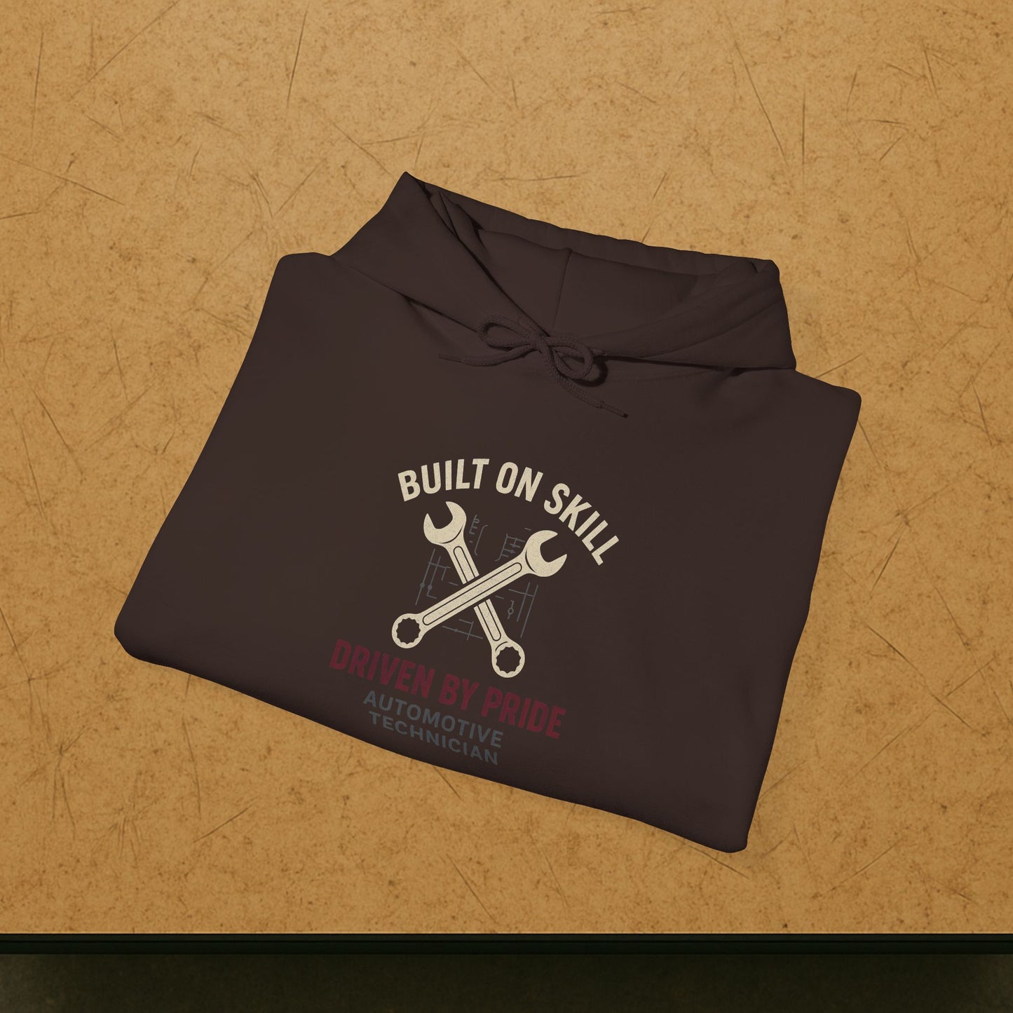 “Built on Skill Driven by Pride” Hoodie, Automotive Technician Sweater