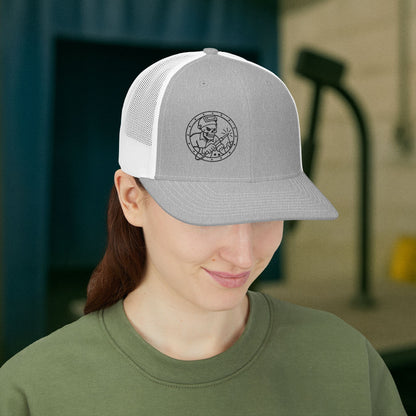 Welder Embroidered Skeleton Torch hat, Welder cap