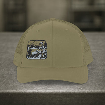 Pipeliner Embroidered Hat, Pipeline Skeleton Cap