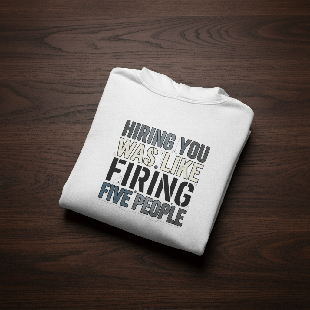 ‘Hiring You Was Like Firing Five’ Sweater, Bad Hire Funny Hoodie