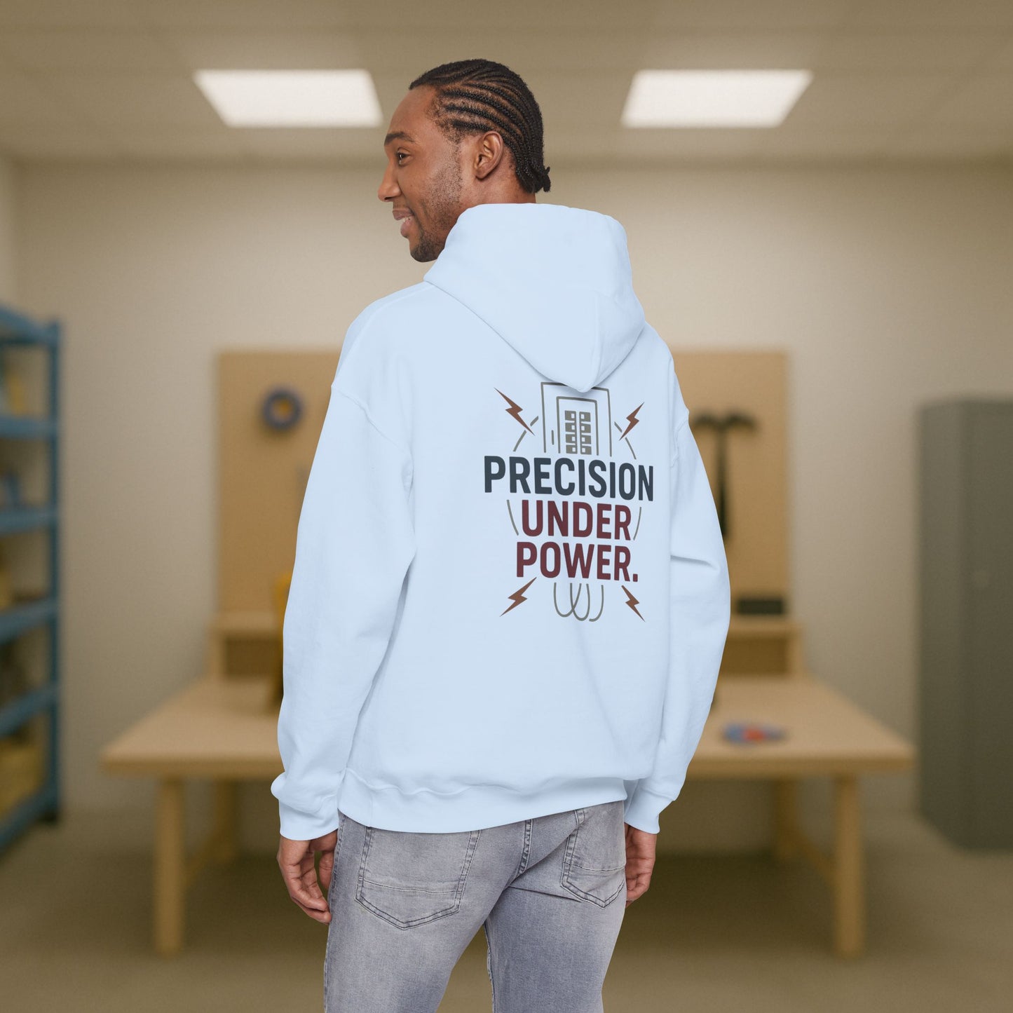 “Precision Under Power” Hoodie, Electrician Sweater