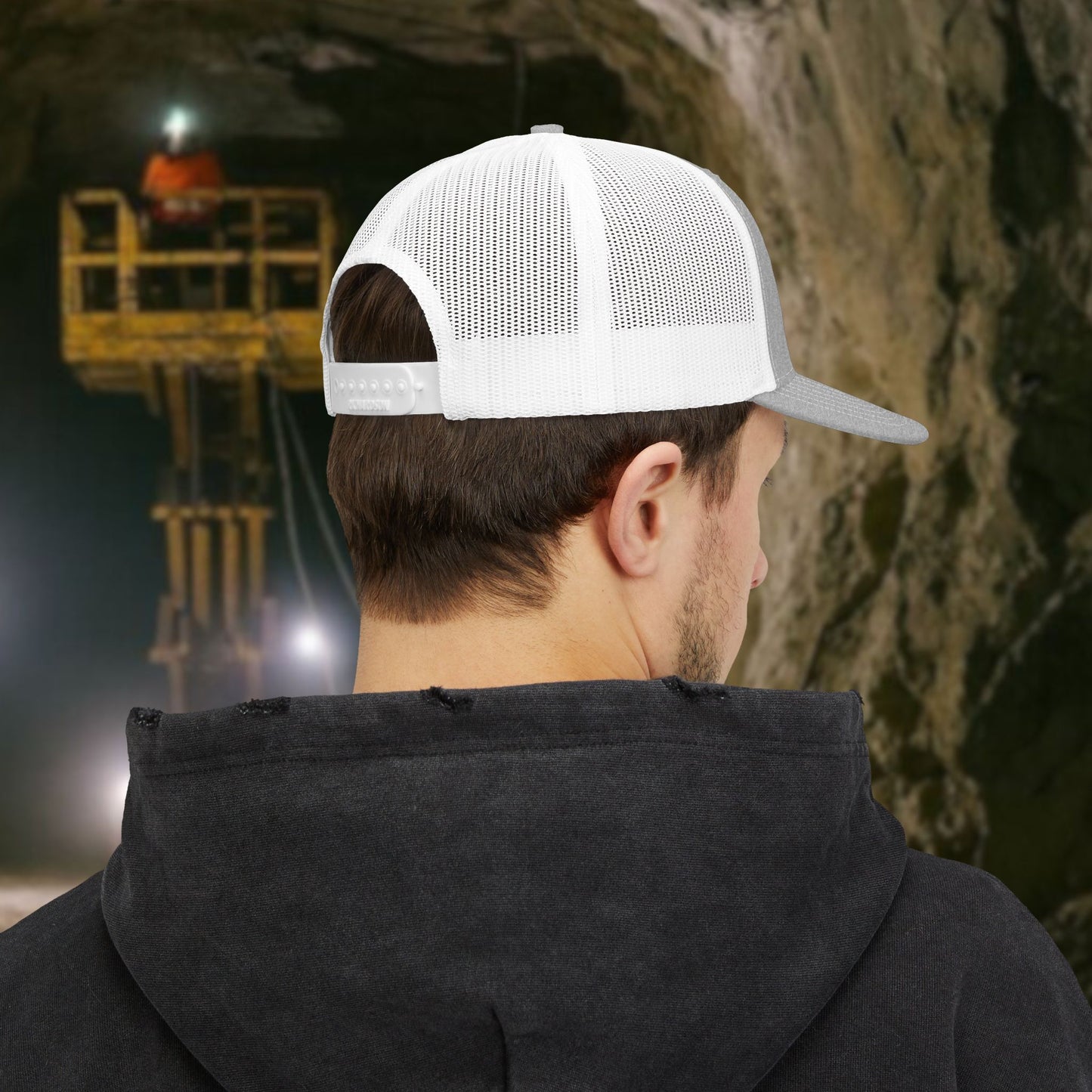 Embroidered Railroader Skeleton Hat, Railroading Skull Trade Cap