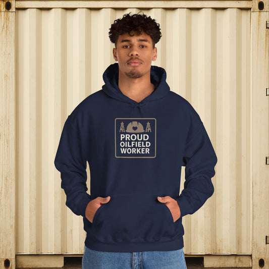 'Proud Oilfield Worker' Hoodie, Motivational Sweater