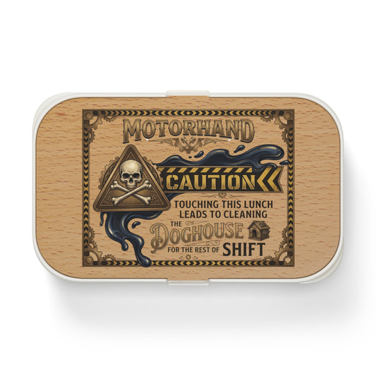 'Cleaning The Doghouse All Shift' Lunch Box, Motorhand Funny Food Storage