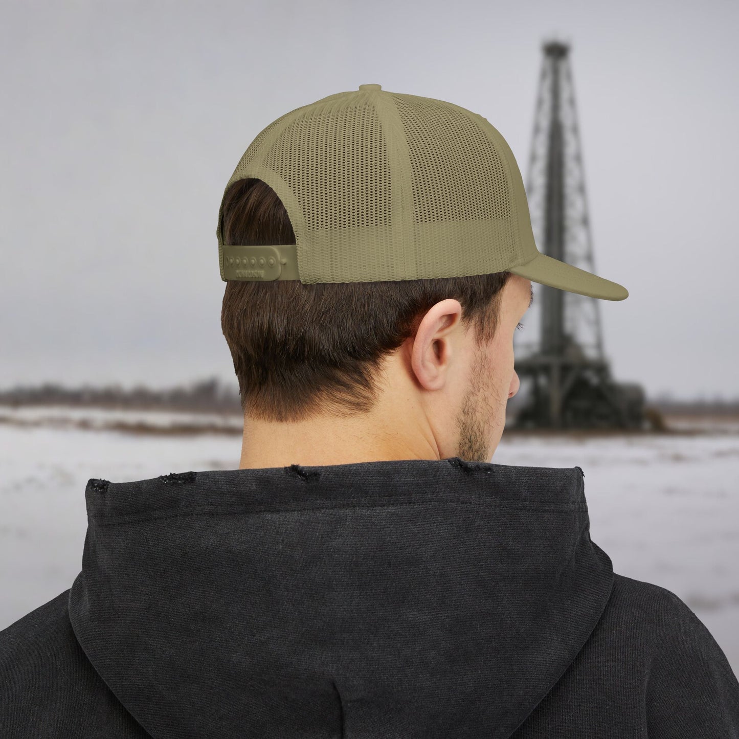 Embroidered Skeleton Derrickhand hat, Derrickhand cap