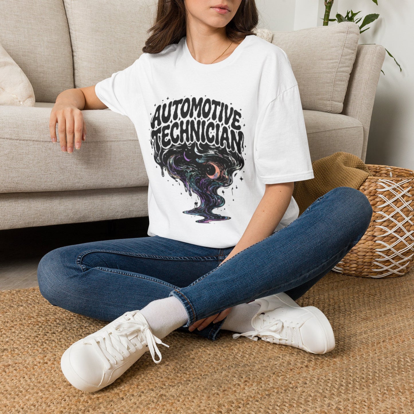 Automotive Technician T-Shirt, Mechanic Cosmic T-Shirt