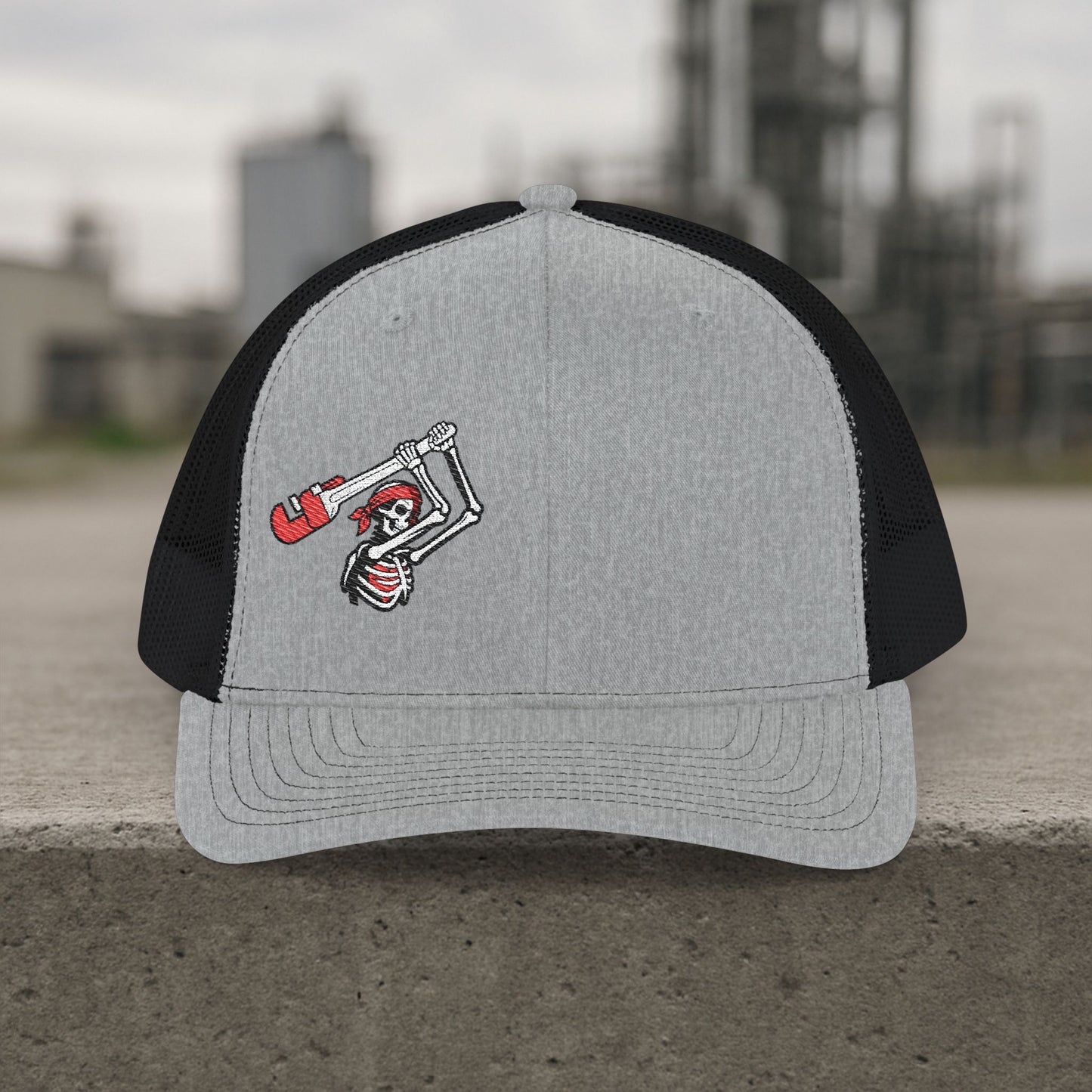 Pipefitter Skeleton Rage Hat, Pipe fitter skull cap