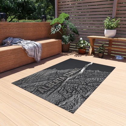 "Alberta Stands" Outdoor Rug, ToughNeck Topographic Patio Rug