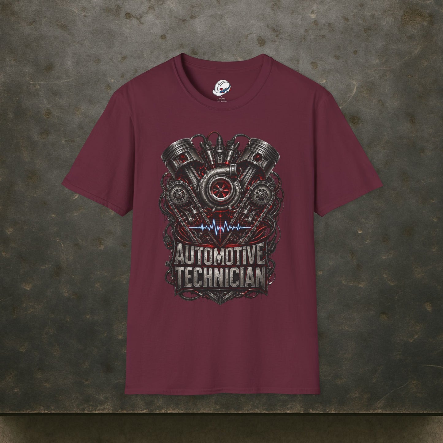 Turbocharged Engine Heart T-Shirt, Automotive Technician T-Shirt
