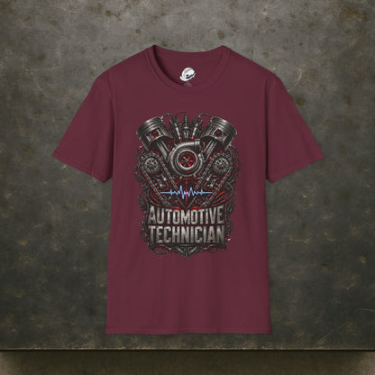Turbocharged Engine Heart T-Shirt, Automotive Technician T-Shirt