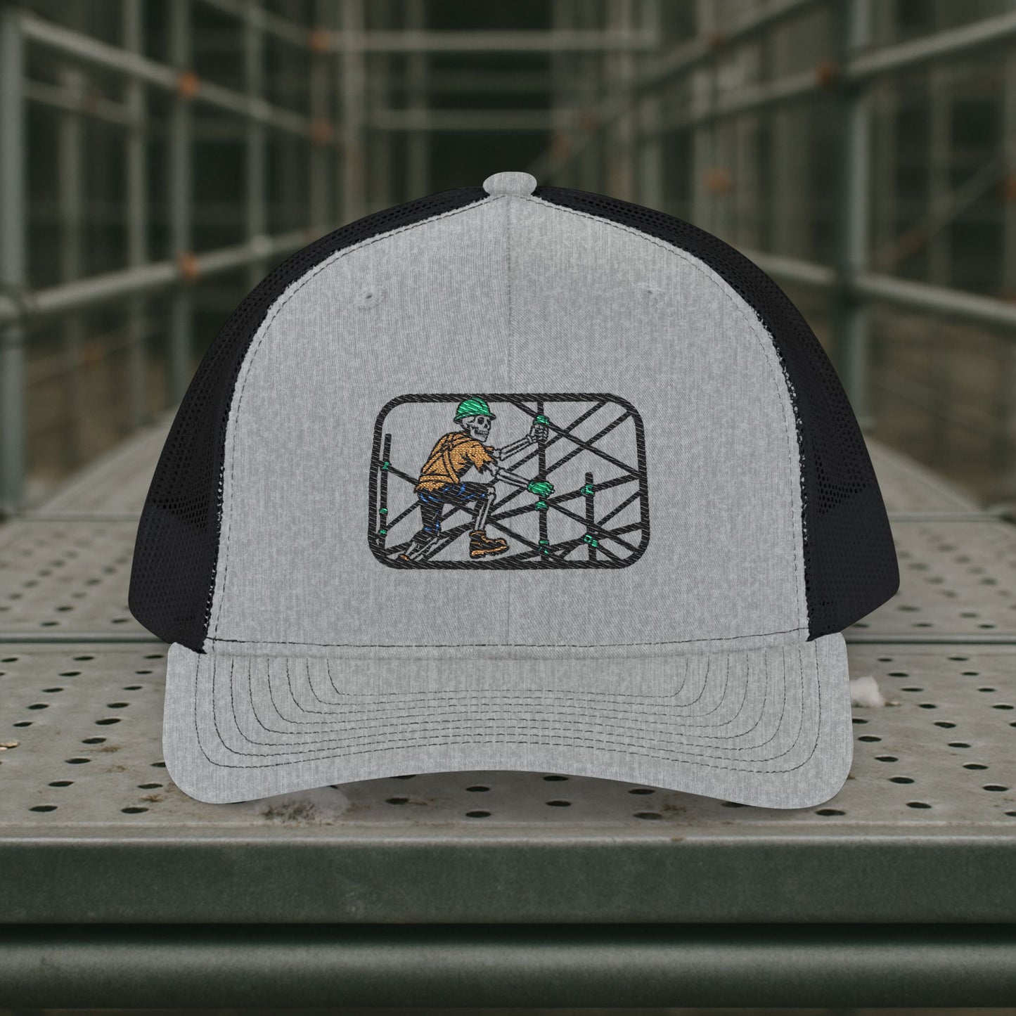 Skeleton Scaffolder Work Hat, Scaffolding Trade Cap
