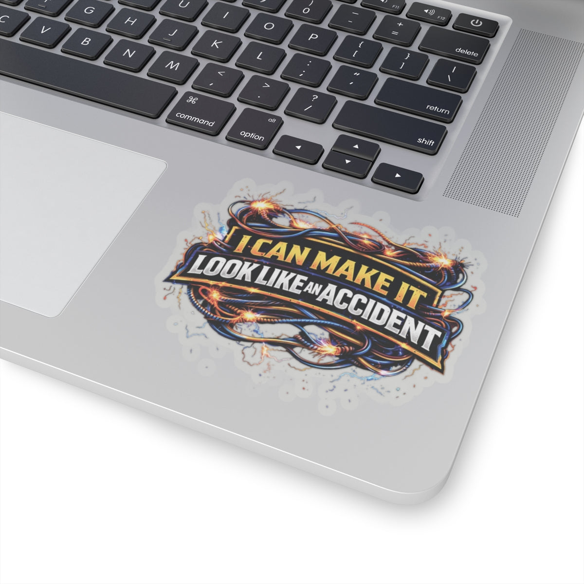 I Can Make It Look Like An Accident Sticker, Electrician Hardhat Stickers