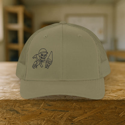 Carpenter Workwear hat, Carpenter skeleton cap