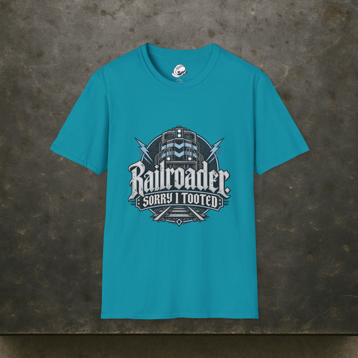 Railroader. Sorry I Tooted Locomotive Gothic Men's T-Shirt