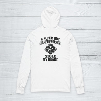 “A Super Hot Oilfield Worker Stole My Heart” Sweater, Trades Spouse Hoodie