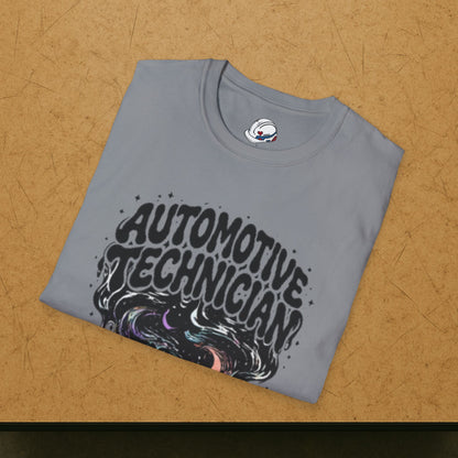 Automotive Technician T-Shirt, Mechanic Cosmic T-Shirt