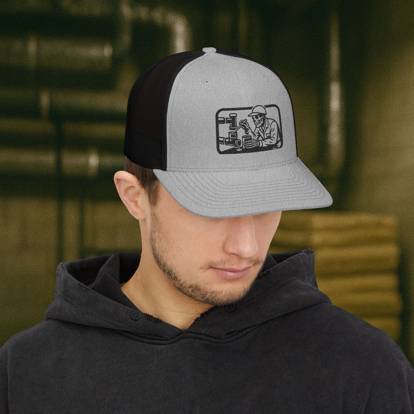 Plumber Solvent Work Hat, Plumbing Skeleton Trade Cap