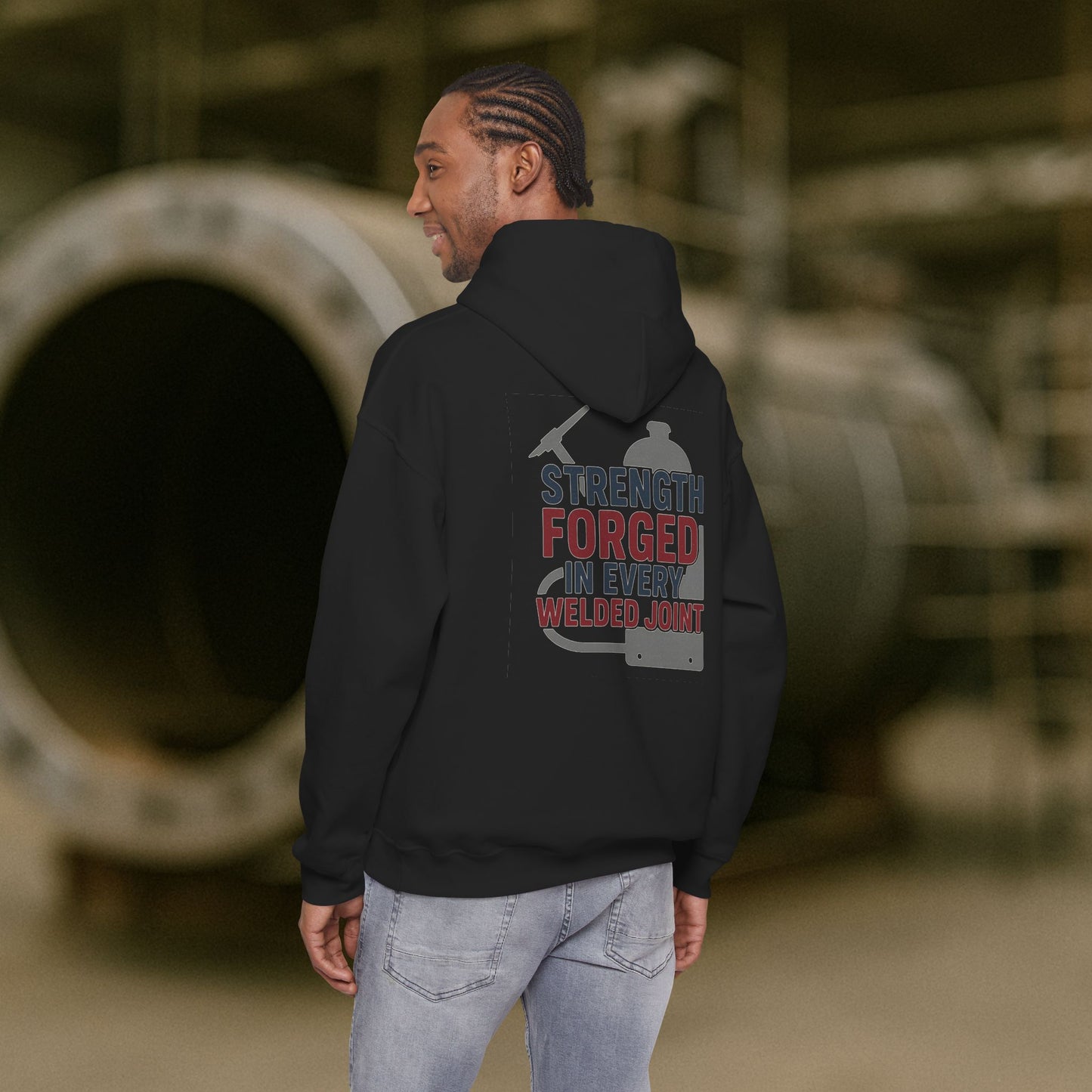 “Strength Forged in Every Welded Joint” Hoodie, Boilermaker Sweater