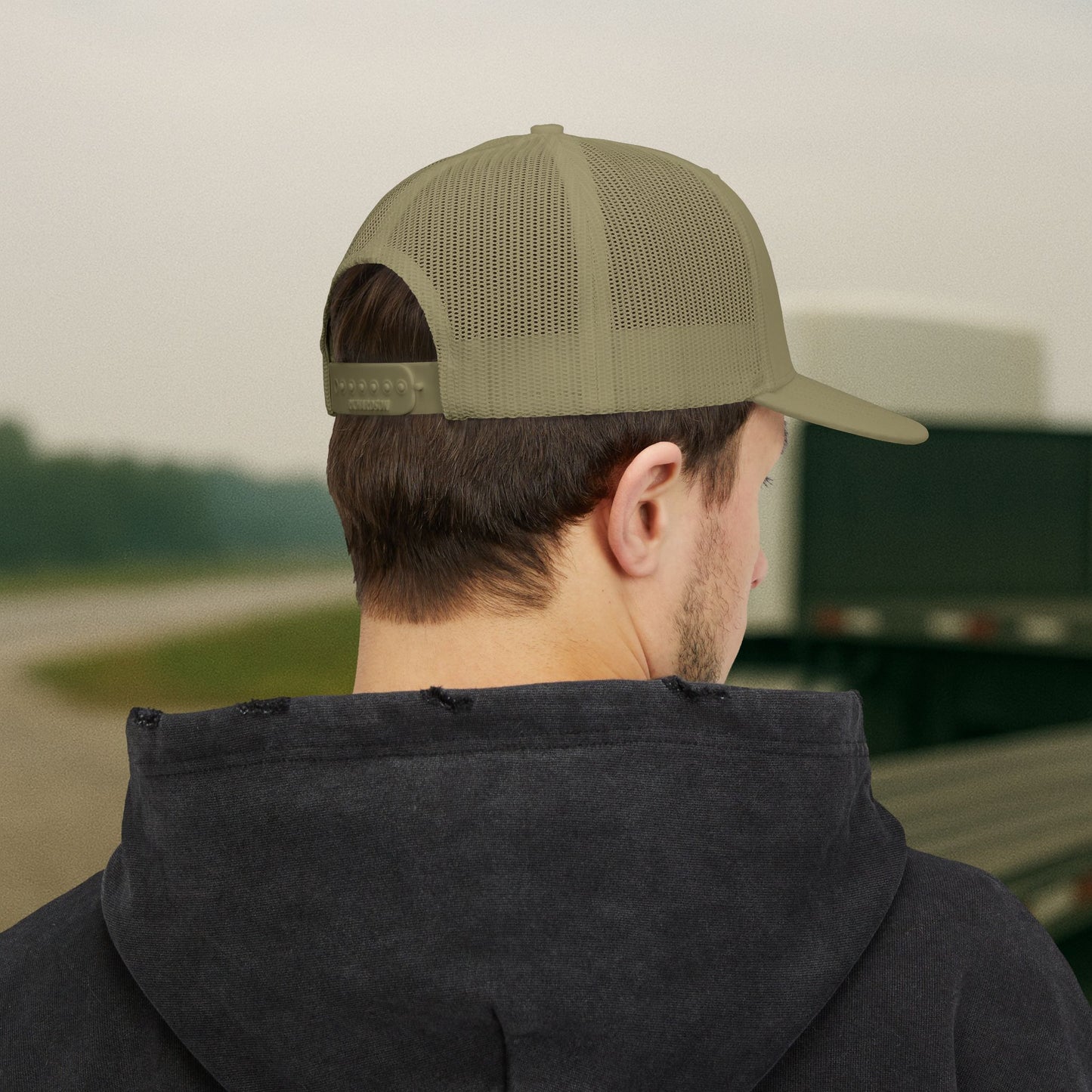 Embroidered Skeleton Truck Driver Hat, Long Haul Trade Cap