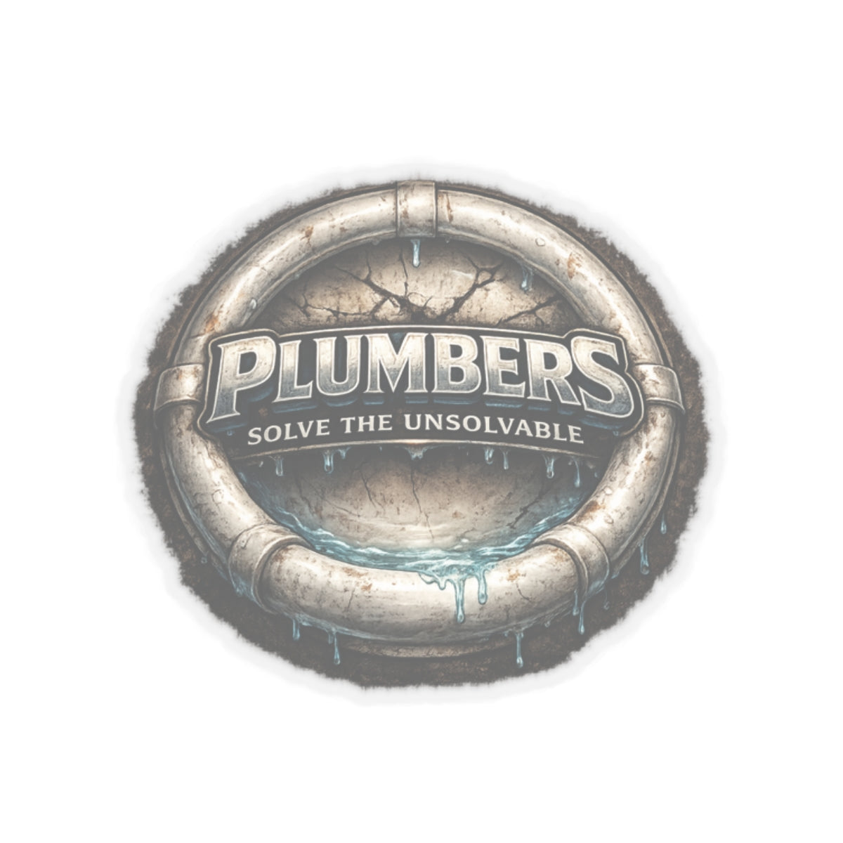 Plumbers Solve the Unsolvable Sticker, Plumber Hardhat Stickers