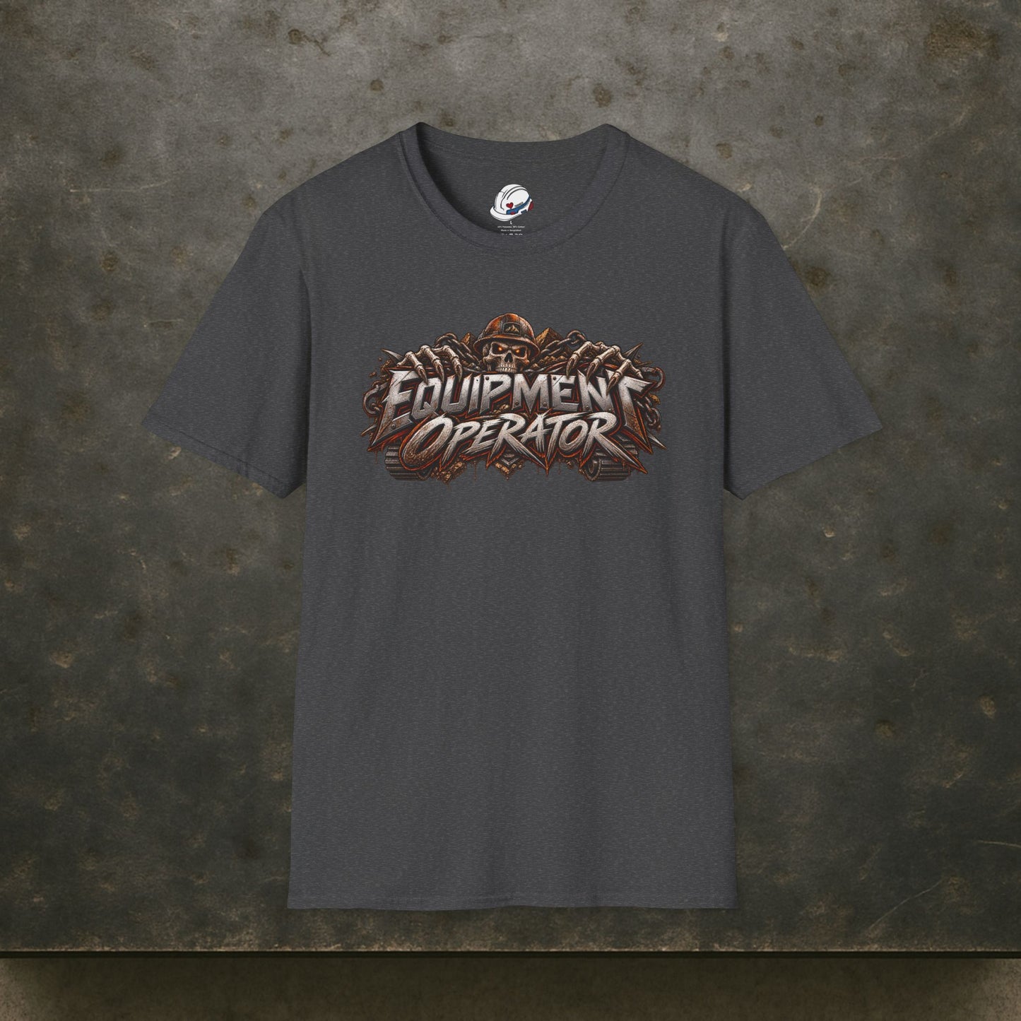 Equipment Operator Skull T-Shirt, Heavy Equipment Operator Work Shirt