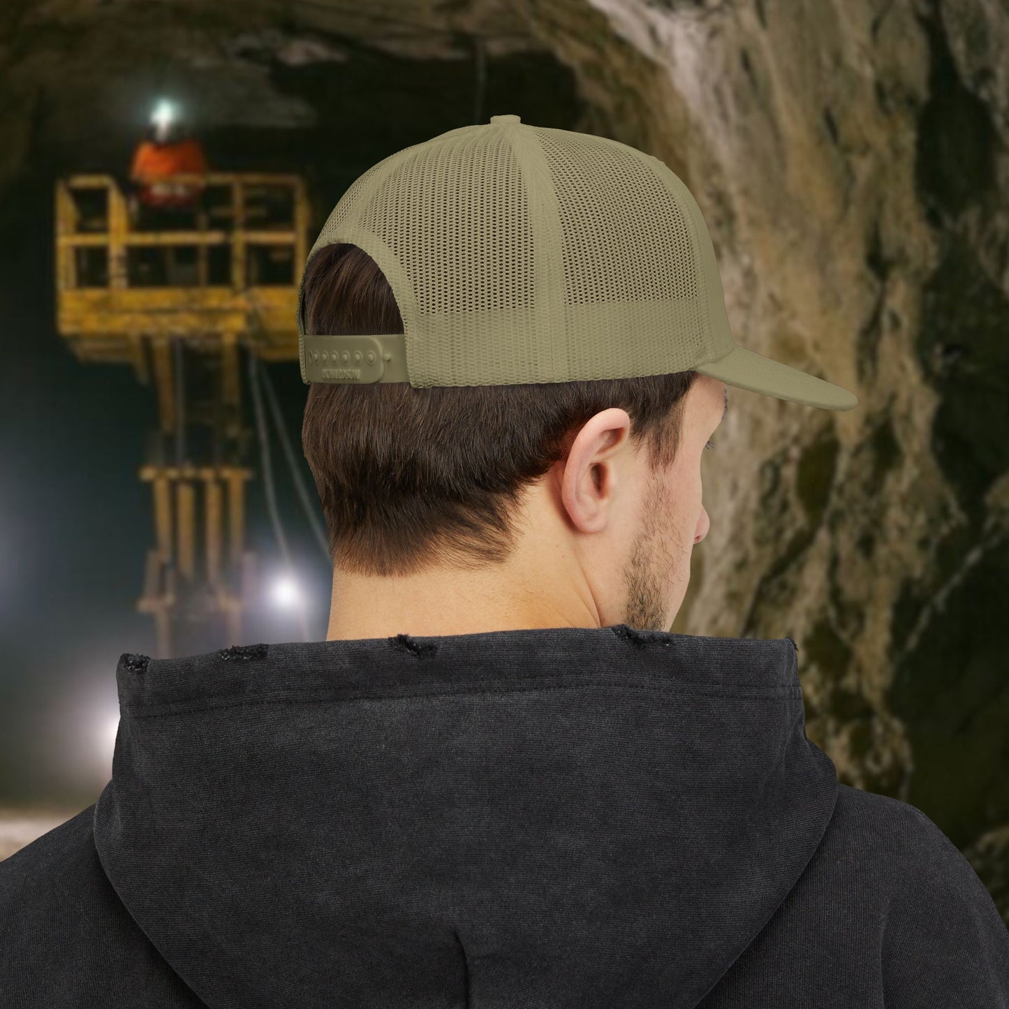 Embroidered Railroader Skeleton Hat, Railroading Skull Trade Cap