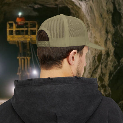 Embroidered Railroader Skeleton Hat, Railroading Skull Trade Cap
