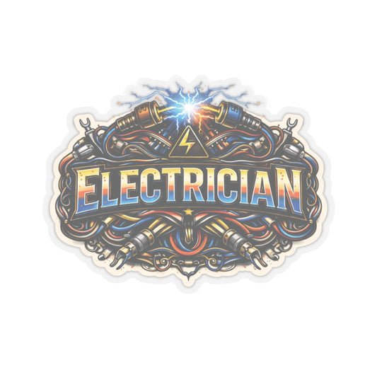 Electrician Wires Sticker, Sparky Hardhat Stickers