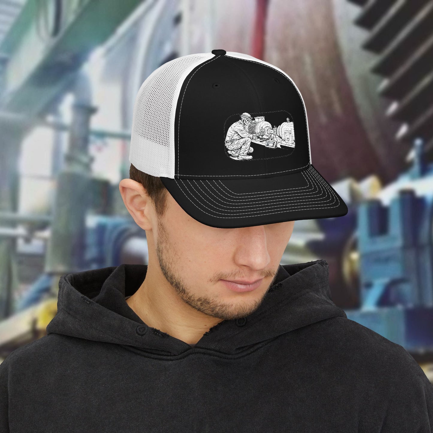 Skeleton Millwright Alignment Hat, Maintenance Cap