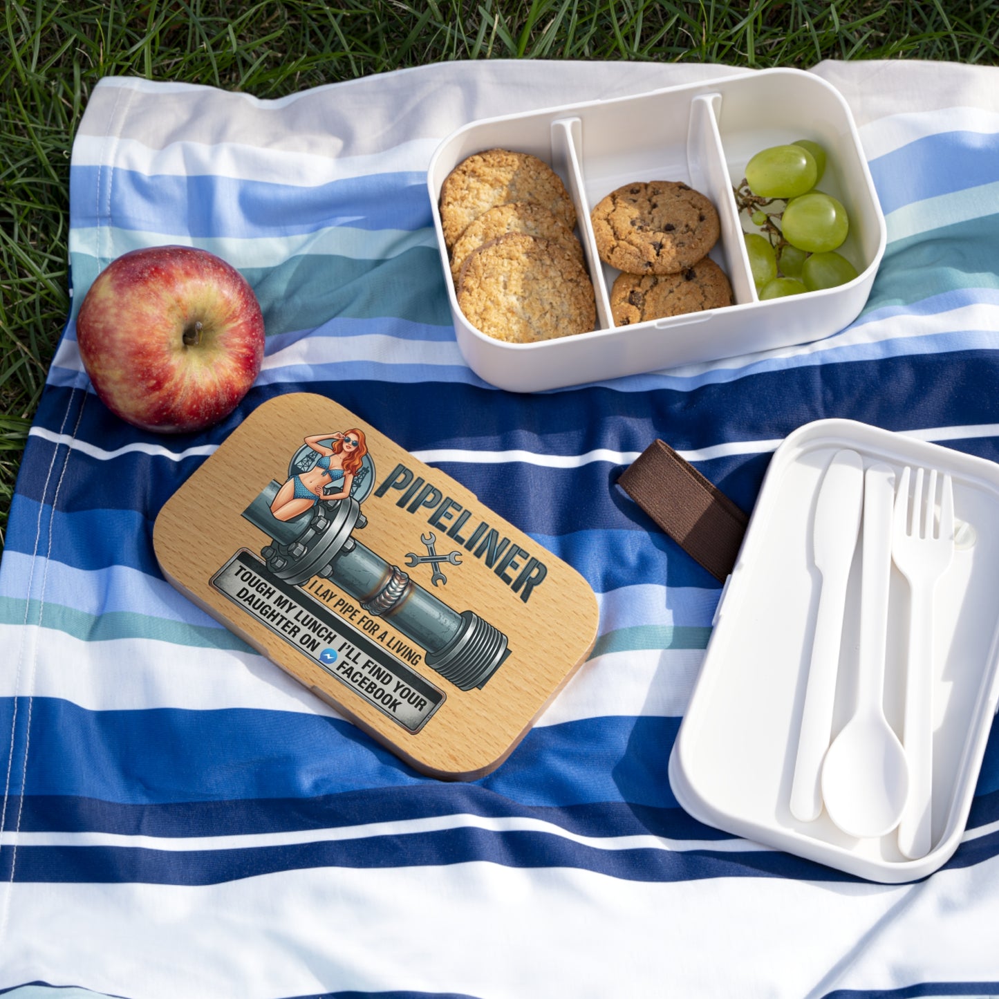'I Lay Pipe For A Living' Lunch Box, Pipeliner Funny Food Storage