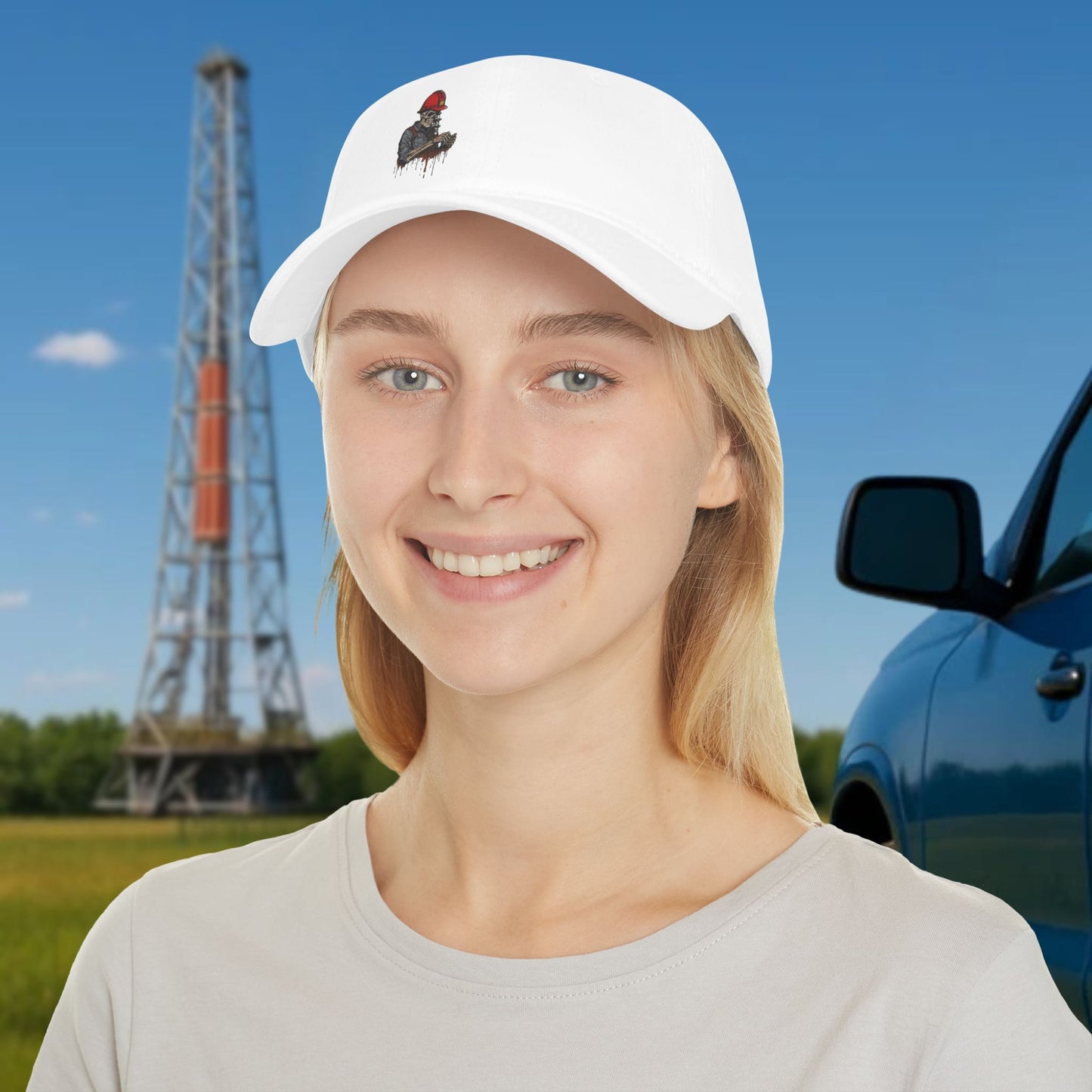 Skeleton Oilfield Worker Visual hat, General Oil cap