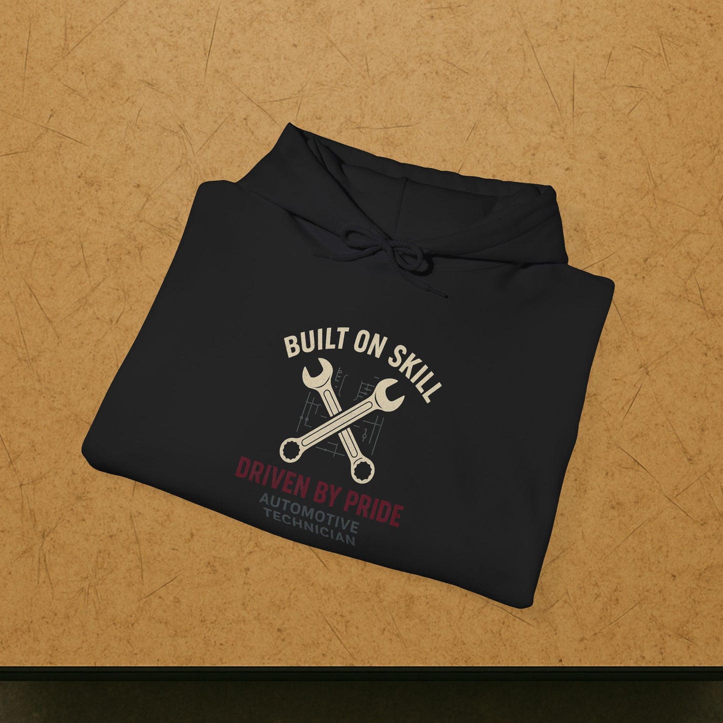 “Built on Skill Driven by Pride” Hoodie, Automotive Technician Sweater