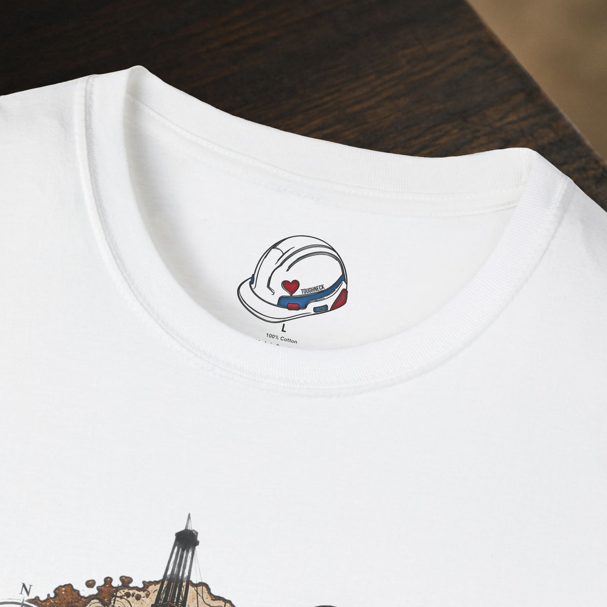 Swamper Muddy Oilfield Worker Topographic Rig T-Shirt