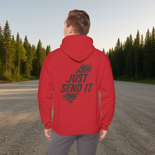 'Just Send It' Men's Hoodie, Motivational Sweater