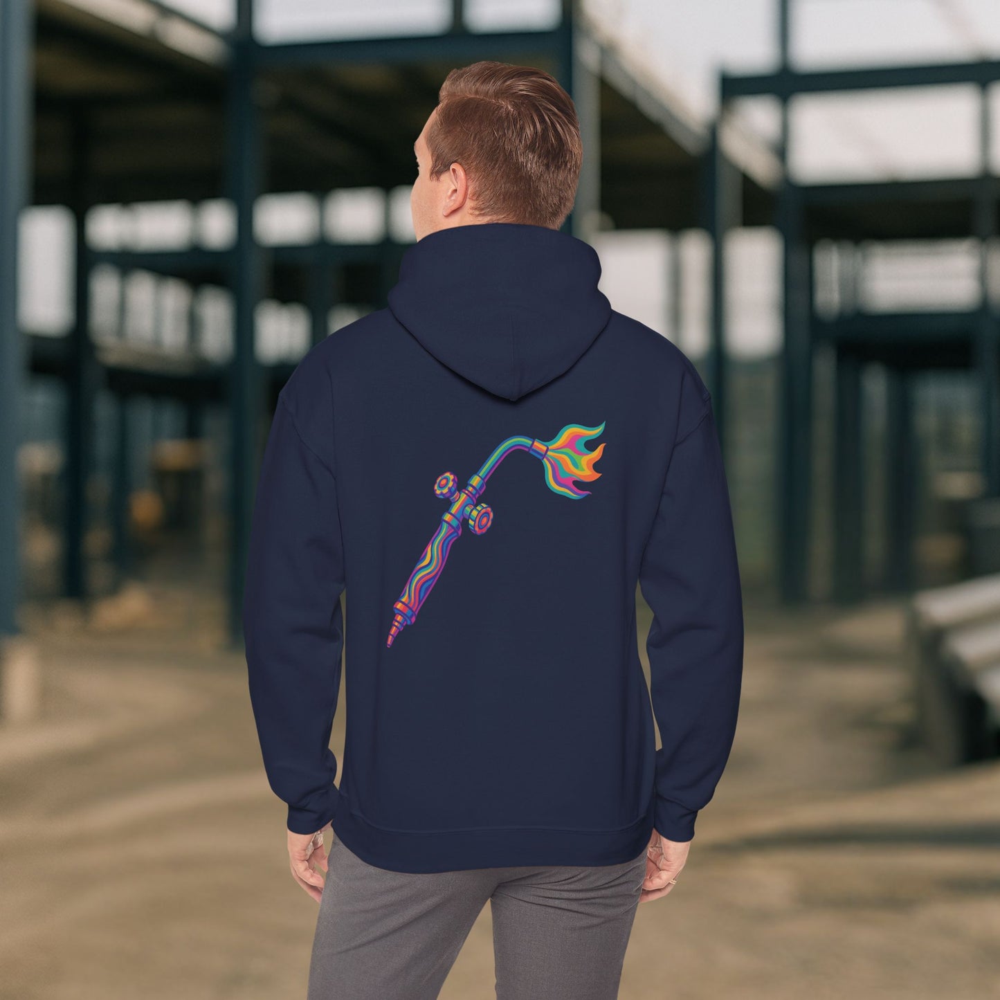 Psychedelic Torch Hoodie, Welder Sweater