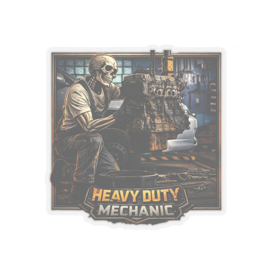 Heavy Duty Mechanic Sticker, Heavy Duty Mechanic Hardhat Stickers