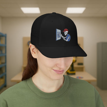 Embroidered Skeleton Electrician Panel Work hat, Electrician cap